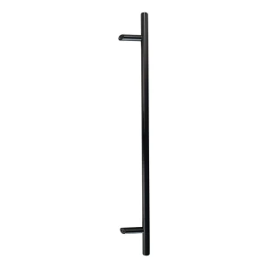 PSG tirador puerta unilateral redondo negro 32×1200 mm AISI 304 – fijación 45°