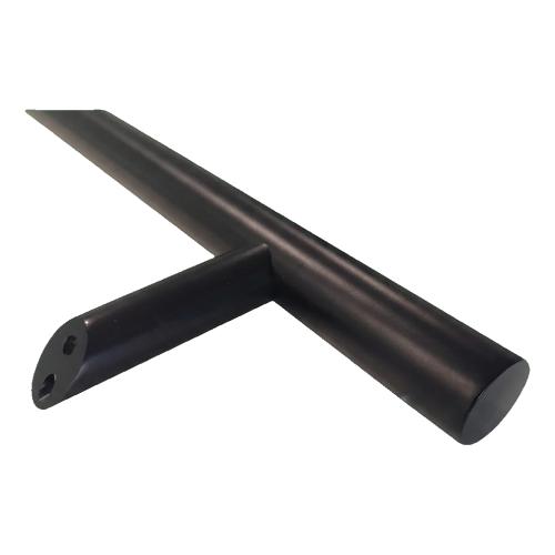 PSG tirador puerta unilateral redondo negro 32×1200 mm AISI 304 – fijación 45° 000-721 (2)