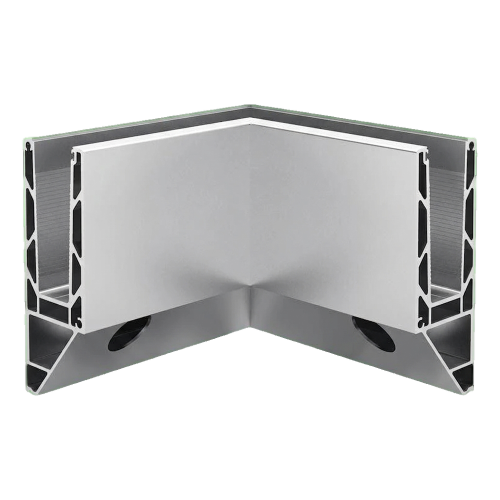 Kozza KE 120 – perfil en U esquinero 90° interior para barandillas de cristal completo, fijación lateral 000-873 (1)