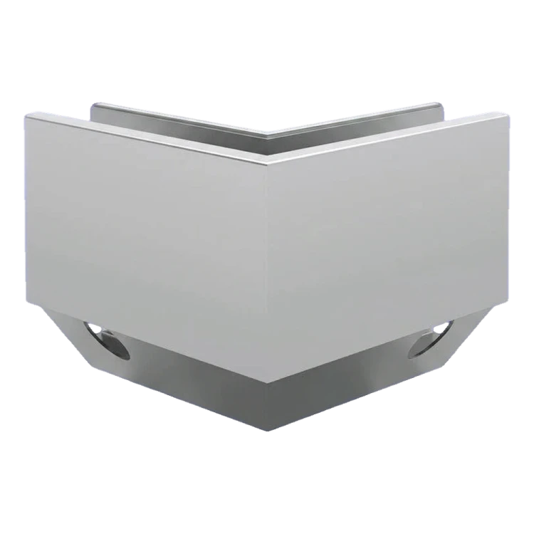Kozza KE 120 – perfil U angular 90° para barandillas de cristal completo, exterior, fijación lateral 000-874 (1)