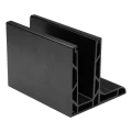 Kozza KE 105 – perfil de aluminio L para barandillas de cristal completo 5000 mm negro 000-872 (1)