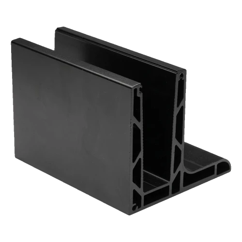 Kozza KE 105 – perfil de aluminio L para barandillas de cristal completo 5000 mm negro 000-872 (1)