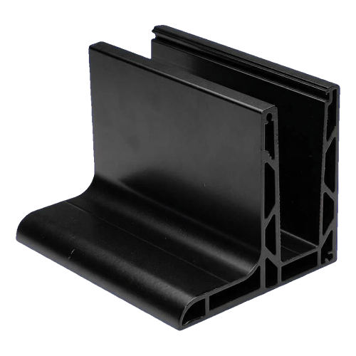 Kozza KE 105 – perfil de aluminio L para barandillas de cristal completo 5000 mm negro 000-872 (2)