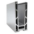 Kozza KF 1000 – perfil de aluminio en U para barandillas totalmente acristaladas 5000 mm con drenaje 000-878 (1)