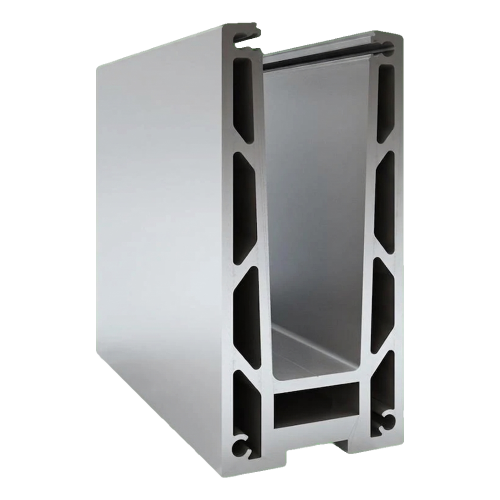 Kozza KF 1000 – perfil de aluminio en U para barandillas totalmente acristaladas 5000 mm con drenaje 000-878 (1)