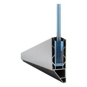 Kozza KE 120 – perfil U para barandillas de vidrio 5000 mm, montaje lateral