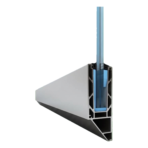 Kozza KE 120 – perfil U para barandillas de vidrio 5000 mm, montaje lateral 000-877 (1)