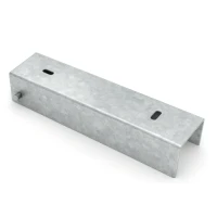 Perfil en C conector soporte para zócalo 200x50 galvanizado