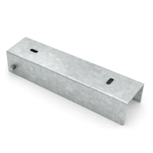 Perfil en C conector soporte para zócalo 200x50 galvanizado