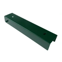 Perfil C conector soporte para zócalo 250x50 verde