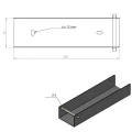 Perfil en C - Conector para zócalo 250x55 marrón GPV-700-45 (3)