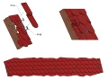 Gancho de techo 306mm ajustable para tejados inclinados - Acero inoxidable (Azulejo de castor) PV-08-20 (2)