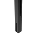 Poste esquinero barandilla 45x45x1283mm vidrio 8,72mm gris oscuro Kozza KR7500 000-890 (2)