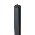 Poste esquinero barandilla 45x45x1283mm vidrio 8,72mm gris oscuro Kozza KR7500 000-890 (3)