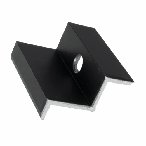 Pinza final H35 aluminio 6060 agujero M8 Anodizado PV-03-06