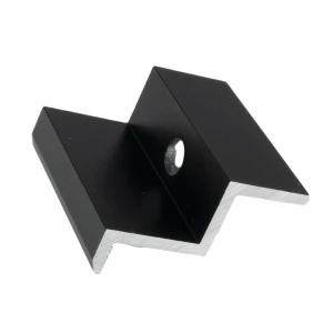 Pinza final H40 aluminio 6060 agujero M8 Anodizado