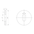 Separador PSG para rótulas puntuales ø 50 mm / 5 mm – agujero ovalado, AISI 304 satinado 000-896 (2)