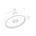 PSG distanciador para rotulas puntuales fi 50 mm – arandela de acero AISI 304 satinado 000-899 (2)