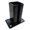Base para poste de valla 80x80 mm 8 mm negro 000-786 (2)