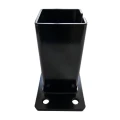 Base para poste de valla 80x80 mm 8 mm negro 000-786 (3)