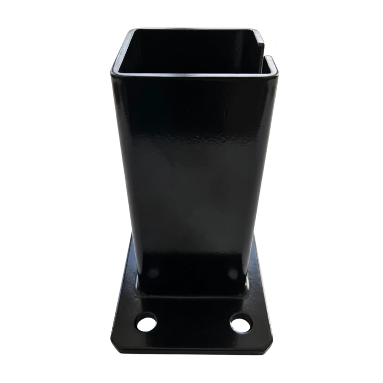 Base para poste de valla 80x80 mm 8 mm negro 000-786 (3)
