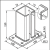 Base para poste de valla 80x80 mm 8 mm negro 000-786 (5)