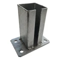 Base para poste de valla 80x80 mm 8 mm galvanizada 000-785 (2)
