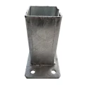 Base para poste de valla 80x80 mm 8 mm galvanizada 000-785 (3)