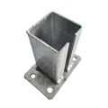 Base para poste de valla 80x80 mm 8 mm galvanizada 000-785 (4)
