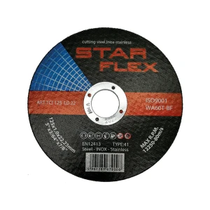Star Flex – disco de corte para acero e INOX 125×1,0 mm WA60T-BF tipo 41