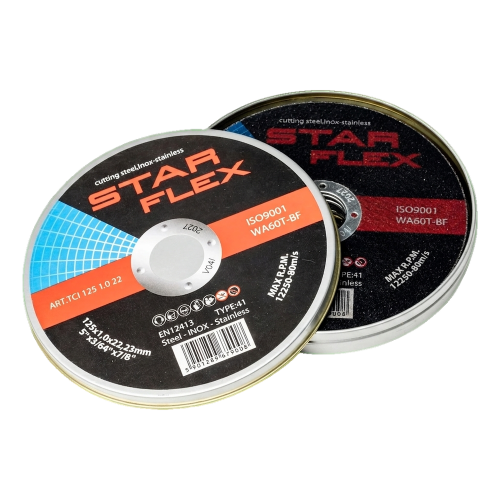 Starflex – juego de discos de corte para acero e inox 125×1,0 mm (10 uds.) 000-950 (1)