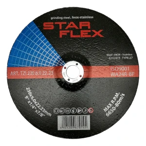 Star Flex – disco de desbaste 230 × 6,0 mm T27 acero e INOX