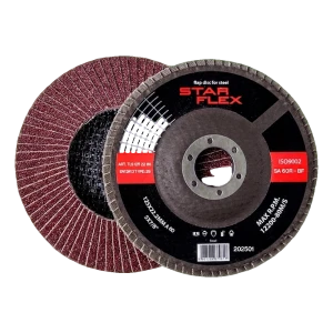 Star Flex disco de láminas curvado T29 125 mm para acero – grano 60