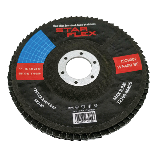 Star Flex – disco de láminas de circonio T29 125 mm grano 40 para acero inoxidable 000-975 (1)