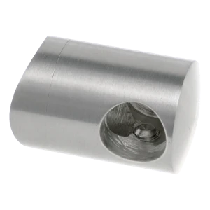 PSG soporte terminal izquierdo para barandilla para varilla Ø 16 mm sobre tubo 42,4 mm – acero inoxidable satinado