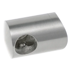 Soporte extremo derecho PSG para barandilla para varilla fi 12 mm en tubo fi 42,4 mm – acero inoxidable AISI 304 satinado