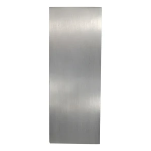 Tapón lateral de aluminio Kozza para perfil de barandilla de vidrio U – satinado 121×45 mm