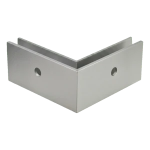 PSG perfil esquinero U exterior para barandillas de vidrio completo 200×119×47 mm – montaje lateral