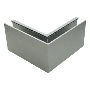 PSG Perfil en U esquinero exterior para barandillas totalmente acristaladas 200×120×45 mm – aluminio satinado