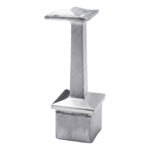 Soporte pasamanos esquinero 42,4 mm para poste 40x40 mm – acero inoxidable AISI 304 satinado