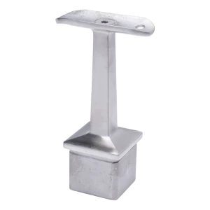 Postal – soporte pasamanos barandilla Ø42,4 mm sobre poste 40x40x2 mm, acero inoxidable AISI 304 satinado