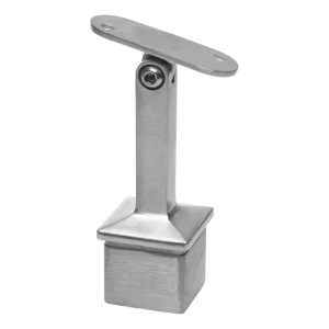 PSG soporte de barandilla plana articulado encolado a poste 40x40 mm AISI 304 satinado