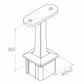 PSG soporte barandilla plana pegado a poste 40×40 mm – acero inoxidable AISI 304 satinado 001-051 (2)