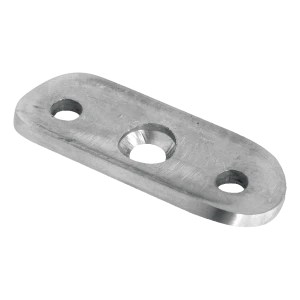 Chapa de montaje pasamanos 42,4 mm – acero inoxidable AISI 304, satinado, 64×24×4 mm