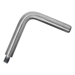 Varilla soporte pasamanos 90° fi 12 mm 75×75 mm – acero inoxidable AISI 304 satinado