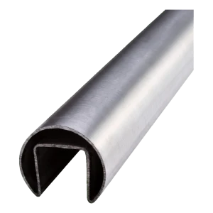 PSG Pasamanos para cristal Ø 42,4 mm satinado – tubo AISI 304, longitud 5000 mm