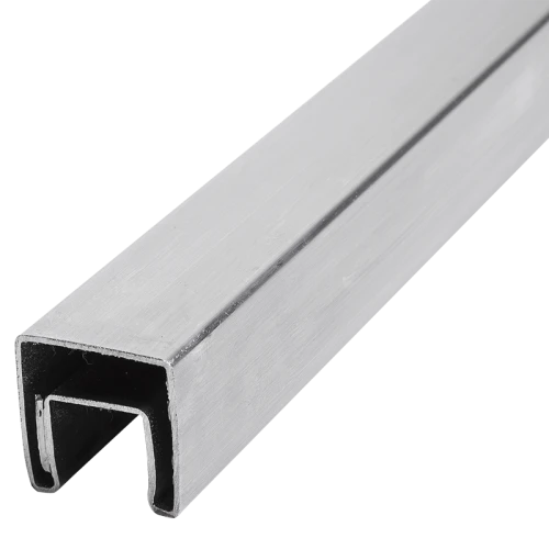 PSG Pasamanos de cristal superpuesto 40x40 mm AISI 304 satinado – 2500 mm 001-082 (1)