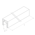 PSG Pasamanos de cristal superpuesto 40x40 mm AISI 304 satinado – 2500 mm 001-082 (2)