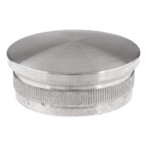 Tapón convexo para insertar en tubo de barandilla 48,3 mm – acero inoxidable AISI 304 satinado