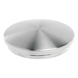 Tapón abombado a presión para tubo de barandilla Ø42,4 mm – acero inoxidable AISI 304 satinado